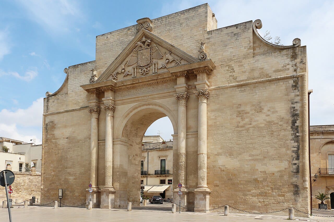 Porta Napoli, the old city gate of Lecce