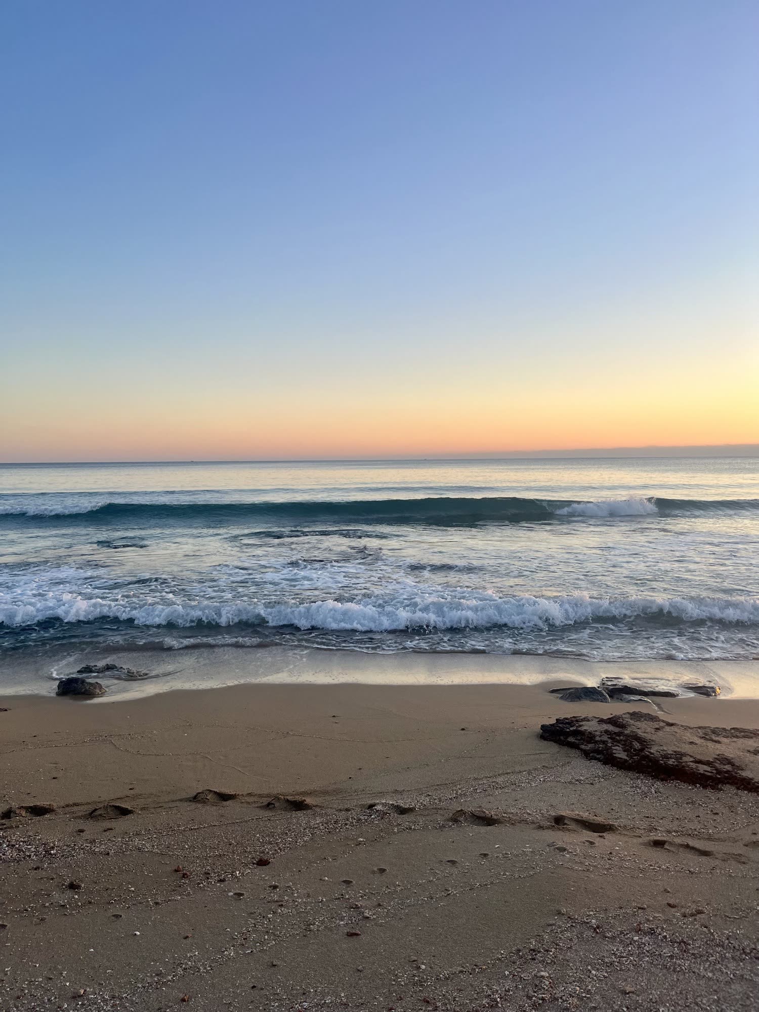 The sea at sunset in Puglia